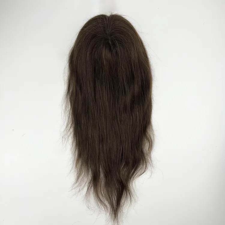 Fabrika Outlet moda peruk görünmez ve rahat tam PU taban el yapımı bayanlar uzun saç peruk