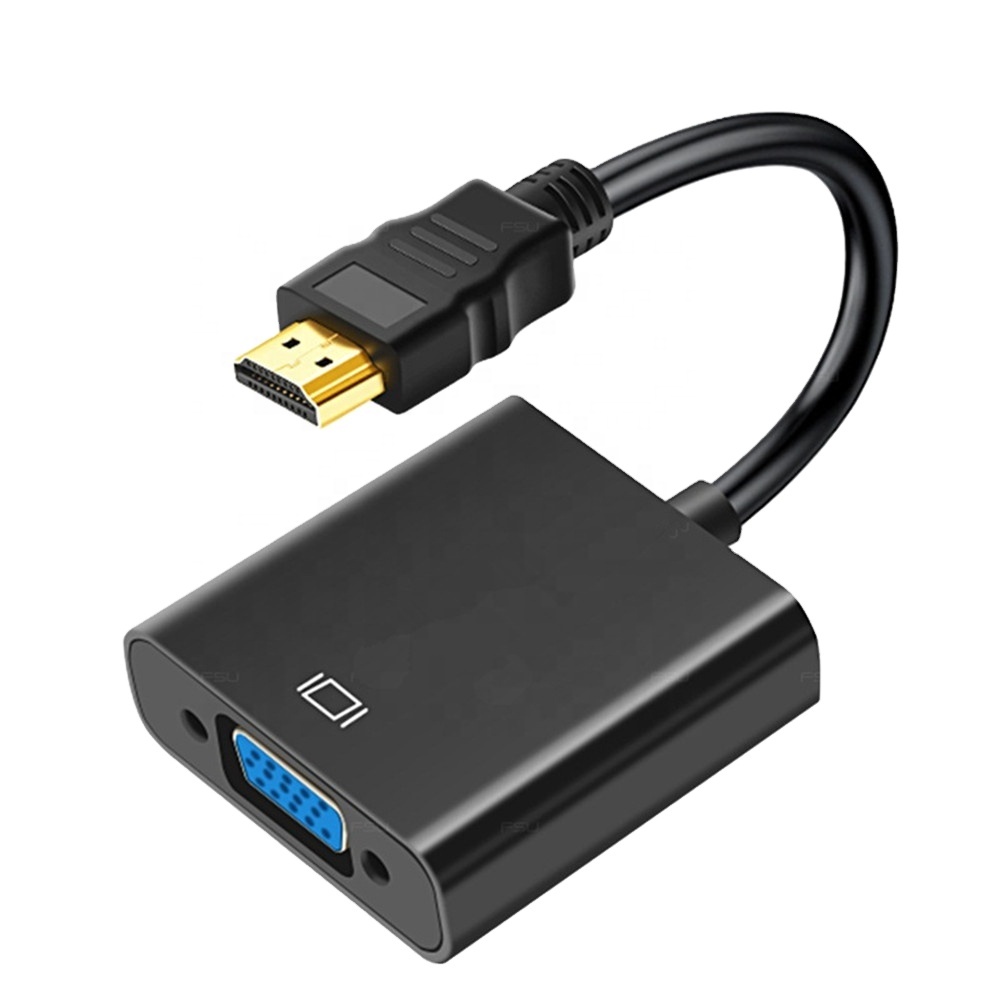 Conversor de vga hdmi m para vga f, conversor adaptador de cabo para monitor e projetor 20cm