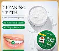 Poudre dentifrice blanchissante naturelle végétalienne rafraîchissante haleine fraîche saveur menthe pour usage domestique soins dentaires
