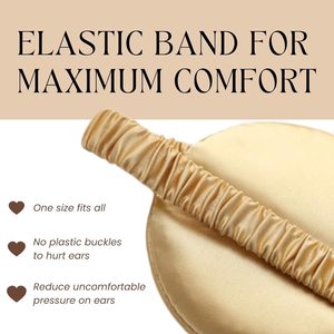 Masque de sommeil en satin de soie double face personnalisé avec logo, respirant et occultant, pour la vente en gros - Product Image 2