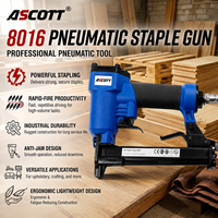 Agrafeuse pneumatique industrielle OEM personnalisée 8016 1/2" à couronne fine pour la fabrication et la réparation de meubles, pistolet agrafeur pneumatique pour le bois