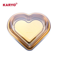 KARYO 2114 Vente chaude usine Boîtes en plastique de qualité alimentaire en forme de cœur pour cadeaux, fruits, plats à emporter, sushis, desserts, biscuits, bonbons, emballage