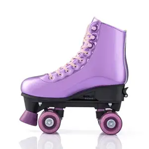 Unisex Adult Adjustable Four-Wheel Roller Skates Double Row with Colorful Flashing Roller for All Skate Enthusiasts