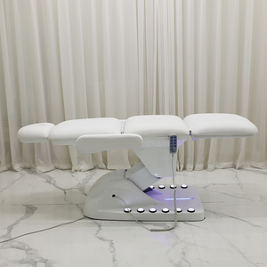 <span class=keywords><strong>Table</strong></span> <span class=keywords><strong>de</strong></span> massage électrique moderne à 3 moteurs avec commande au pied, mobilier <span class=keywords><strong>de</strong></span> salon <span class=keywords><strong>de</strong></span> haute qualité, entièrement blanche, pour soins du visage et spa - Product Image 4