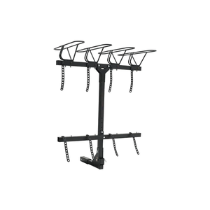 Precio de fábrica Enganche Vertical Estante para bicicletas Escalera de almacenamiento para automóviles de acero al carbono Portador de bicicletas para 4 bicicletas - Product Image 1