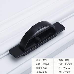 Tiroir de porte d'armoire Poignée dissimulée en alliage de zinc Hôtels contemporains Cuisine cachée Chambre à coucher Commode Armoire Appartement - Product Image 4