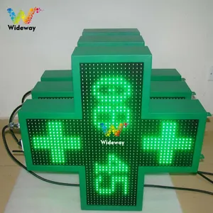 Full color IP65 luminous LED display for outdoor hospital advertising Pharmacy Cross LED display