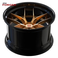 JOVA T6061 Jantes en aluminium et fibre de carbone forgées bronze à déport profond 19-24 pouces 100mm 30/40/20mm Nouvelles deux pièces Noir Or Mercedes