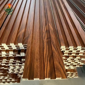 Panneau mural en bois rainuré Madera, panneau mural décoratif intérieur en PVC, panneau mural rainuré WPC, vente en gros - Product Image 1