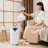 Poubelle à couches en plastique grande capacité 12L, anti-odeur, étanche, à pédale, murale, écologique