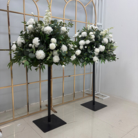 Centres de table tropicaux en feuilles de palmier vertes et fleurs pour arrangements de scène de mariage, style Luau Hawaïen Jungle, 70cm, 80cm, 100cm