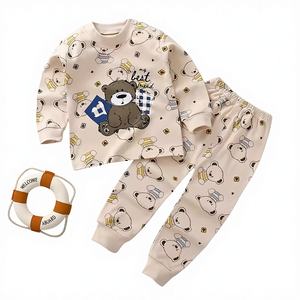Conjunto de Pantalones y Sudadera con Capucha de Algodón para Niños, de Alta Calidad, Diseño de Dibujos Animados Personalizado, Transpirable y Ligero, OEM ODM, Venta al Por Mayor - Product Image 1