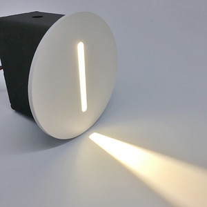 Luz LED de pared de escalera empotrada de 3W, iluminación <span class=keywords><strong>Interior</strong></span> para el hogar, lámpara de pared redonda para pasillo de esquina - Product Image 3