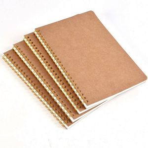 Custom Bulk Printed Spiral Bound Recycled Kraft Paper Cover Dairy Notebook Eco-Friendly Binding <b>A4</b>/A5/A6 Sizes Customizable - Product Image 1