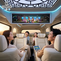 CARRIDE Écran LCD 4K rotatif de 38 pouces pour voiture avec GPS, TV Android tactile pour siège arrière, divertissement, garantie de 2 ans, camion, fourgonnette, USB, Mercedes Benz