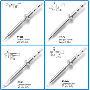 86mm ST-BC2 Ku B2 C4 k D24 <span class=keywords><strong>I</strong></span> J02 hàn <span class=keywords><strong>s</strong></span>ắ<span class=keywords><strong>t</strong></span> <span class=keywords><strong>l</strong></span>ờ<span class=keywords><strong>i</strong></span> khuyên thay thế cho TS100 pts200 pine64 pinecil Micro hàn <span class=keywords><strong>s</strong></span>ắ<span class=keywords><strong>t</strong></span> - Product Image 2