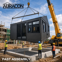 Maison conteneur préfabriquée extensible de 20 pieds, 2 chambres, maison modulaire avec salons, étanche pour bureaux mobiles et camps de travail