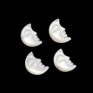 Natürlicher Weißer Mondstein Halbmond-Geschnitzte Figur 18mm Glatter Edelstein Großhandelspreis für Schmuckherstellung Heilkristall - Product Image 1