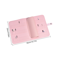 Sac de rangement professionnel pour embouts de ponceuse à ongles en cuir PU imprimé serpent, 84 emplacements, portable, organisateur d'outils de manucure, anti-poussière