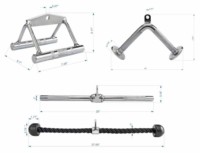 Nouvelle corde de triceps de fitness avec poignées en caoutchouc Corde en nylon à usage domestique et tête en métal pour les entraînements