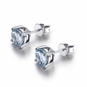 แหวนเงินแท้ 925 วินเทจ ประดับบลูโทแพซ พร้อมอัญมณีเม็ดเล็กๆ เครื่องประดับแหวนสวยหรู ดีไซน์ประณีต ของขวัญที่ดีที่สุดสำหรับผู้หญิง - Product Image 1