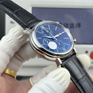 316L Edelstahl-Uhr mit Blauem Zifferblatt und Drei-Augen-Anzeige, Kalenderfunktion, Automatische Mechanische Herrenuhr - Product Image 4