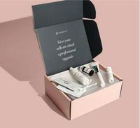 Boîte d'expédition à fermeture éclair en carton ondulé E Flute imprimée en couleur, légère et recyclable, pour cadeaux et produits de beauté et de soins de la peau
