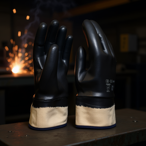 ถุงมือผ้าฝ้ายเคลือบไนไตรล์ ระดับการป้องกันการบาด 8 สำหรับงานเชื่อม - Product Image 3