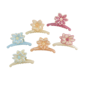 9Cm Snap On Egg Hanger Clip Hair Pinza With <b>Flower</b> Design For Women And Girls - Product Image 1