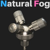 Ensemble de buses à brume haute pression pour accessoires de pulvérisateur de jardin avec angle de pulvérisation de 180° en laiton nickelé