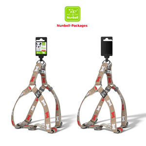 Nunbellカスタムロゴ犬用ハーネス,Y字型のプルなしソフトコットンナイロン,骨プリント付き - Product Image 6