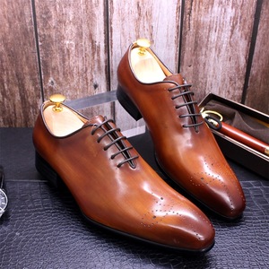 Men's Genuine Leather Slip-On Toe <b>Dress</b> Shoes Oxfords Hand-Painted Business Casual Wedding Formal Autumn Light <b>Graffiti</b> Pattern - Product Image 1
