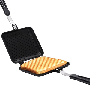 Hikeon Plaque <span class=keywords><strong>de</strong></span> cuisson portable en alliage d'aluminium pour <span class=keywords><strong>camping</strong></span>, double face, antiadhésive, à fond plat, pour cuisinière à gaz - Product Image 1