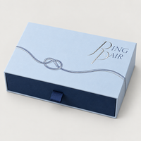 Nouveauté - Boîte à bijoux élégante en papier avec tiroir - Boîte cadeau recyclable pour bagues - Boîtes rigides en carton