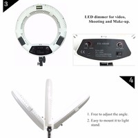 Anneau lumineux LED de maquillage de haute qualité 3200K-5600K, lampe annulaire à intensité variable pour la photographie avec trépied