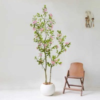 78.7 pouces de luxe artificiel myrte arbre plante en pot grand Faux arbre vert pour la décoration intérieure haut de gamme maison hôtel hall étage plante