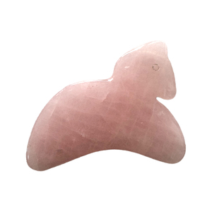 Outil Gua Sha en quartz rose en forme de <span class=keywords><strong>cheval</strong></span>, masseur facial Gua Sha en quartz rose, <span class=keywords><strong>drainage</strong></span> <span class=keywords><strong>lymphatique</strong></span> facial, pierre de massage anti-âge - Product Image 1