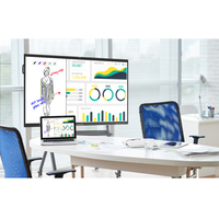 Moniteur à écran tactile de 86 pouces Écran LCD pour salle de classe et conférence double système d'exploitation Écran intelligent Tableau blanc interactif