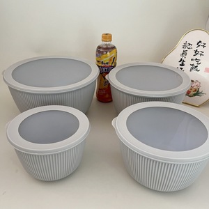 Nhựa ăn Bát đặt với nắp tủ lạnh tươi-giữ hộp lưu trữ trộn bát đặt bao bì carton - Product Image 3