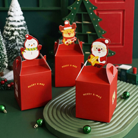 Service de fabrication de boîtes en papier de Noël personnalisées de haute qualité, cartons d'emballage pliables à poignée, fabricant direct du Vietnam