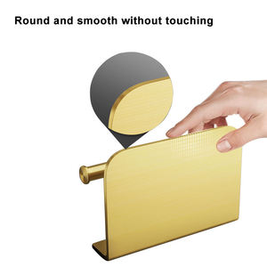 Moderno spazzolato oro carta velina <span class=keywords><strong>porta</strong></span> <span class=keywords><strong>rotolo</strong></span> 304 in acciaio inox portasciugamani con mensola per cellulare - Product Image 3