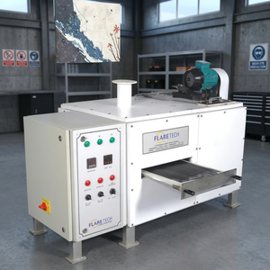 Máquina de Corte de Tela FLARETECH para Procesamiento de Hilos con Motor y Panel de Control, 1 Año de Garantía, Hecho en Gujarat - Product Image 3