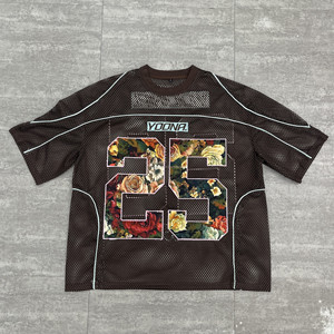 Maglia da Calcio in <span class=keywords><strong>Rete</strong></span> Traspirante per <span class=keywords><strong>Uomo</strong></span> con Logo Personalizzato, T-Shirt Sportiva di Lusso con Stampa Serigrafica e Patch Ricamata - Product Image 4
