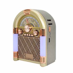 Nuovo Design <span class=keywords><strong>Vintage</strong></span> Clock Radio FM/AM/SW 3 band Retro Radio USB/TF Music Player lettore MP3 per regalo - Product Image 3