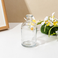 Bouteille diffuseur de parfum en verre transparent à épaules rondes élégantes 245 ml, finition personnalisée pour la maison