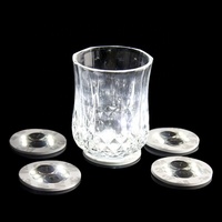 60mm LED Bouteille Lumière Autocollant Clignotant LED Pad et Dessous de Verre pour Tasses et Bar Pâques 1 pièce pour Diwali et Ramadan Occasions