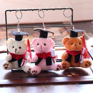 10cm al por mayor Mini lindo Animal relleno graduación oso de peluche llavero de peluche llaveros de peluche juguetes regalo - Product Image 5