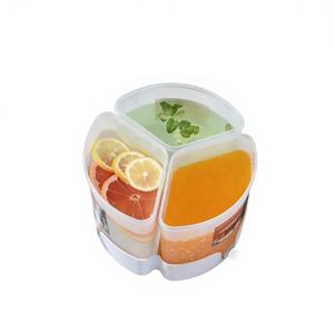 Household Kitchen 3 Compartment Large Capacity Eco-Friendly PP Material Pantry Organization Storage Set of 2 - Product Image 1