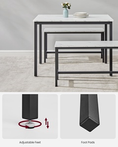 Meubles de salle à <span class=keywords><strong>manger</strong></span> <span class=keywords><strong>VASAGLE</strong></span>, <span class=keywords><strong>table</strong></span> et banc de salle à <span class=keywords><strong>manger</strong></span> modernes et simples, ensemble de <span class=keywords><strong>table</strong></span> à <span class=keywords><strong>manger</strong></span> pour 6 personnes - Product Image 5