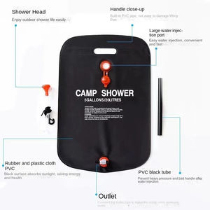 Bolsa de Ducha Solar Portátil de 20L, Plegable, con Calefacción, para Campamento, Viajes y Actividades al Aire Libre, Venta al Por Mayor - Product Image 2